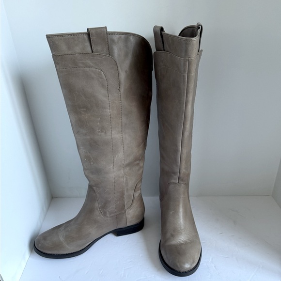 Franco Fortini Womens Ontario Riding Boots Leather Knee High Pull